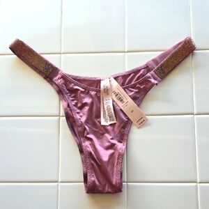 Victoria's Secret Purple Embellished Thong